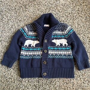 18m Navy Knit Cardigan
